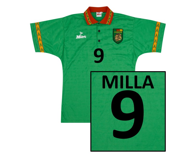 1994 Cameroun Domicile Maillot MILLA 9