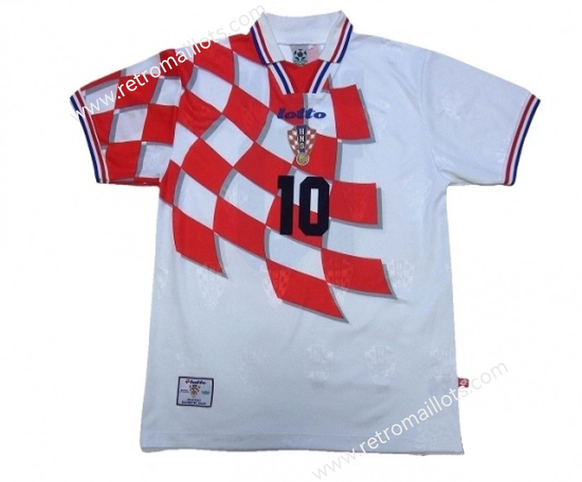 1998 Croatia Home Jersey BOBAN 10