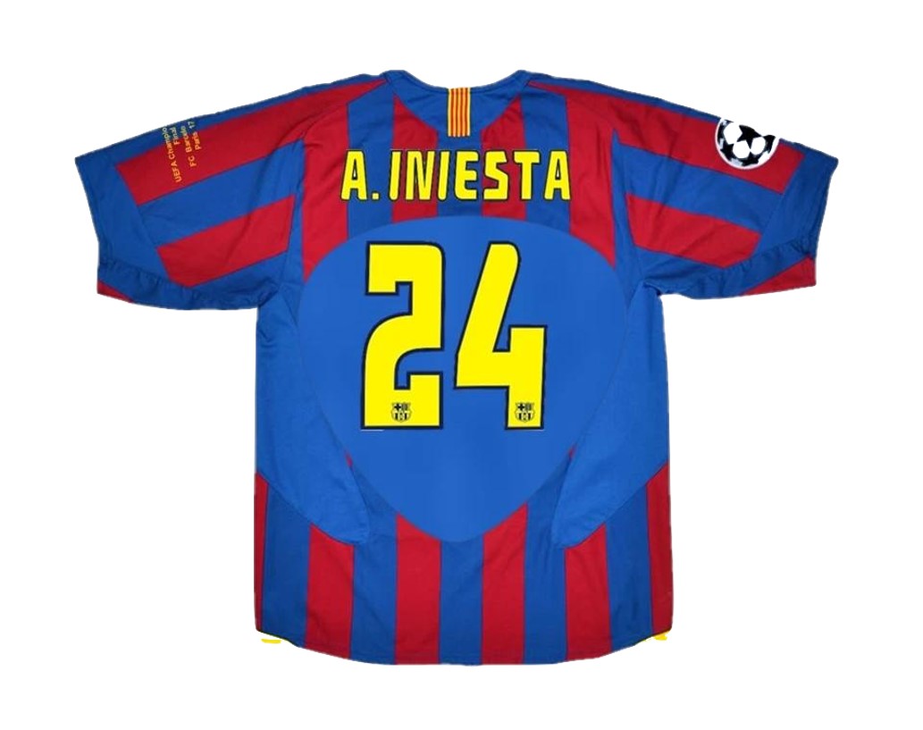 2005 Barcelone Domicile Maillots AINIESTA 24