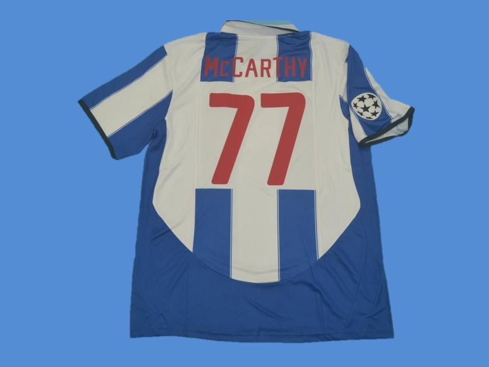 2003/2004 Porto Domicile Maillot Mccarthy #77 Ligue des Champions