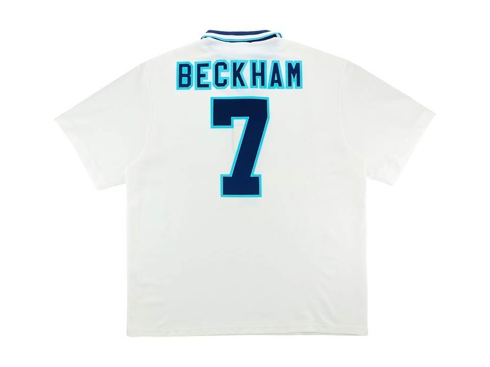 1996 Angleterre Domicile Chemise Beckham #7