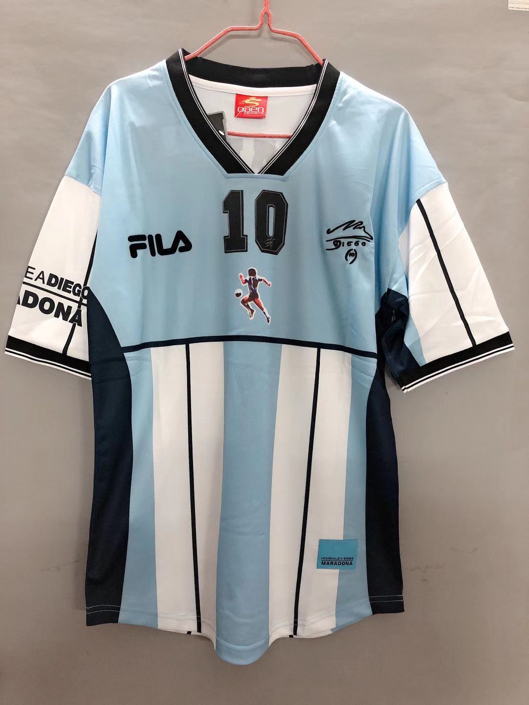 2001 Argentine Maradona #10 Maillot Edition Commemorative