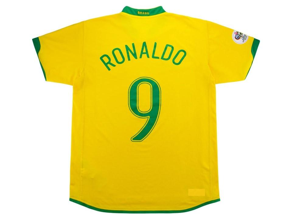 2006 Brazil Home Jersey Ronaldo #9