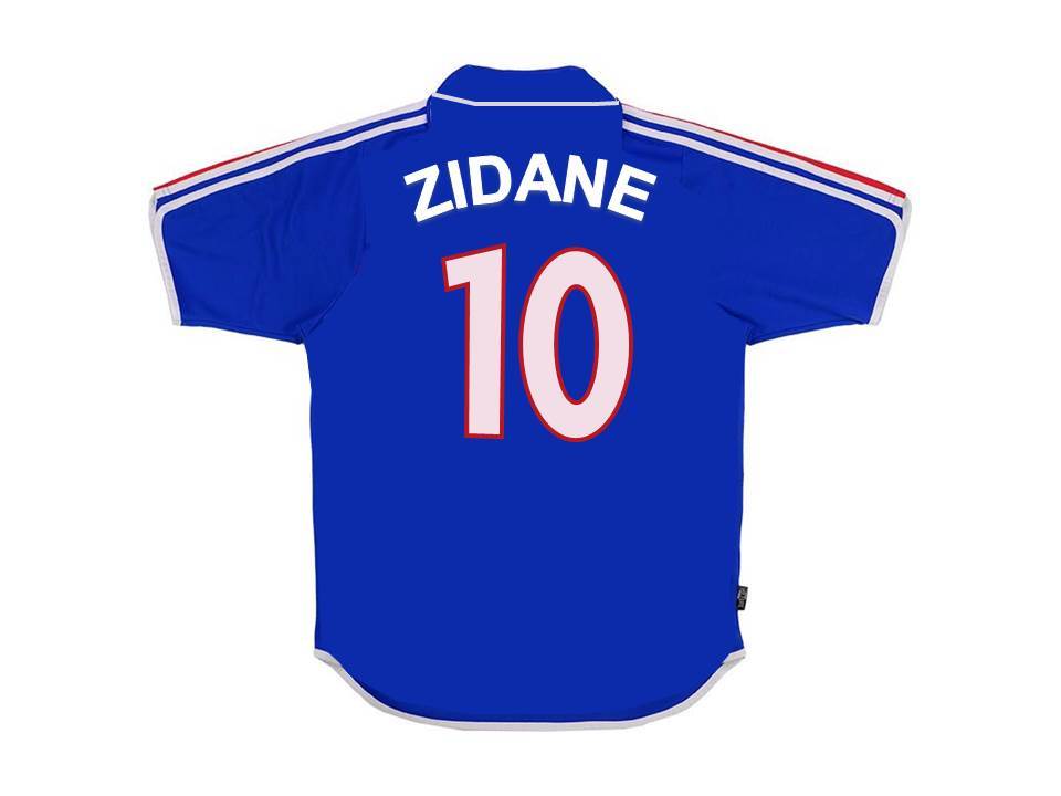 2000 2002 France Domicile Maillot Zidane #10