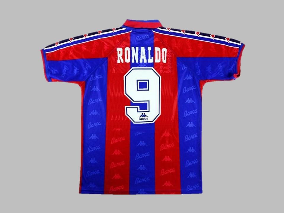 1996 1997 Barcelona Home Jersey Ronaldo #9