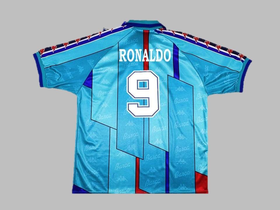 1996 1997 Barcelona Away Shirt Ronaldo #9