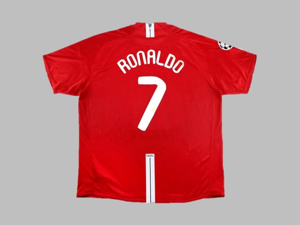 2007/2008 Manchester United Home Shirt Ronaldo #7 Ucl Patches Final