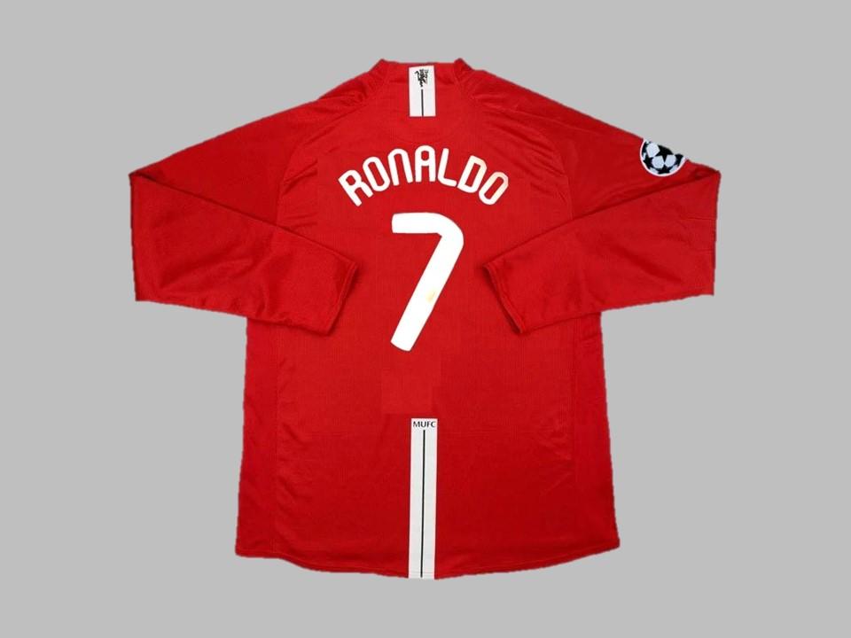 2007/2008 Manchester United Home Long Sleeves Shirt Ronaldo #7