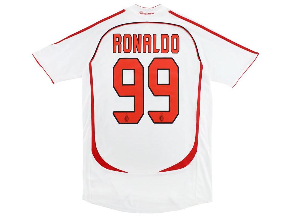 2006 2007 AC Milan Away Shirt Ronaldo #99 Final