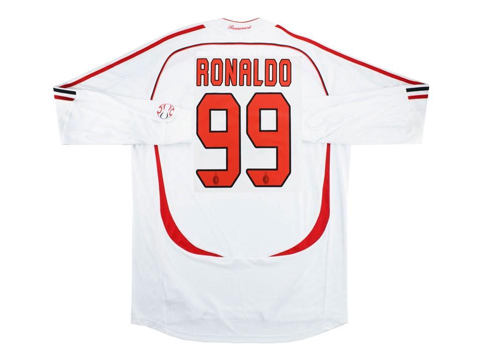 2007 AC Milan Away Long Sleeves Shirt Ronaldo #99