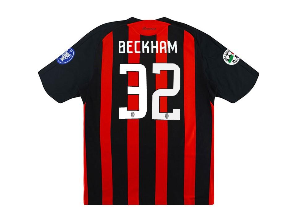 2008 2009 AC Milan Home Shirt Beckham #32