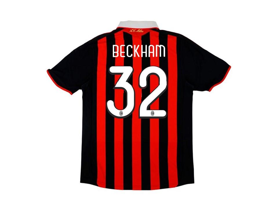 2009 2010 AC Milan Home Jersey Beckham #32