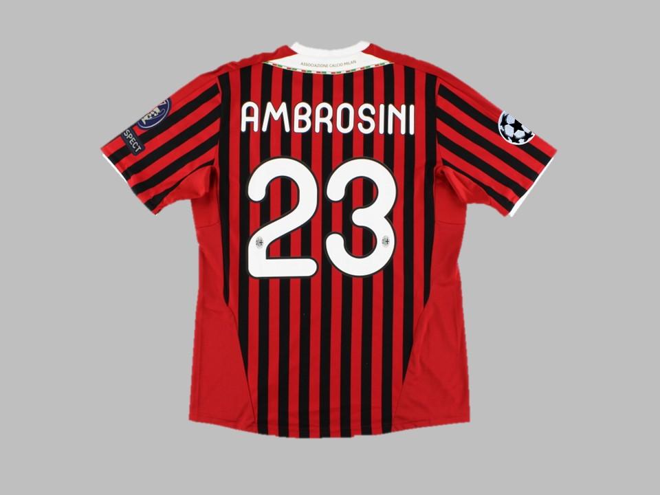 2011 2012 AC Milan Domicile Chemise Ambrosini #23 Ligue des Champions