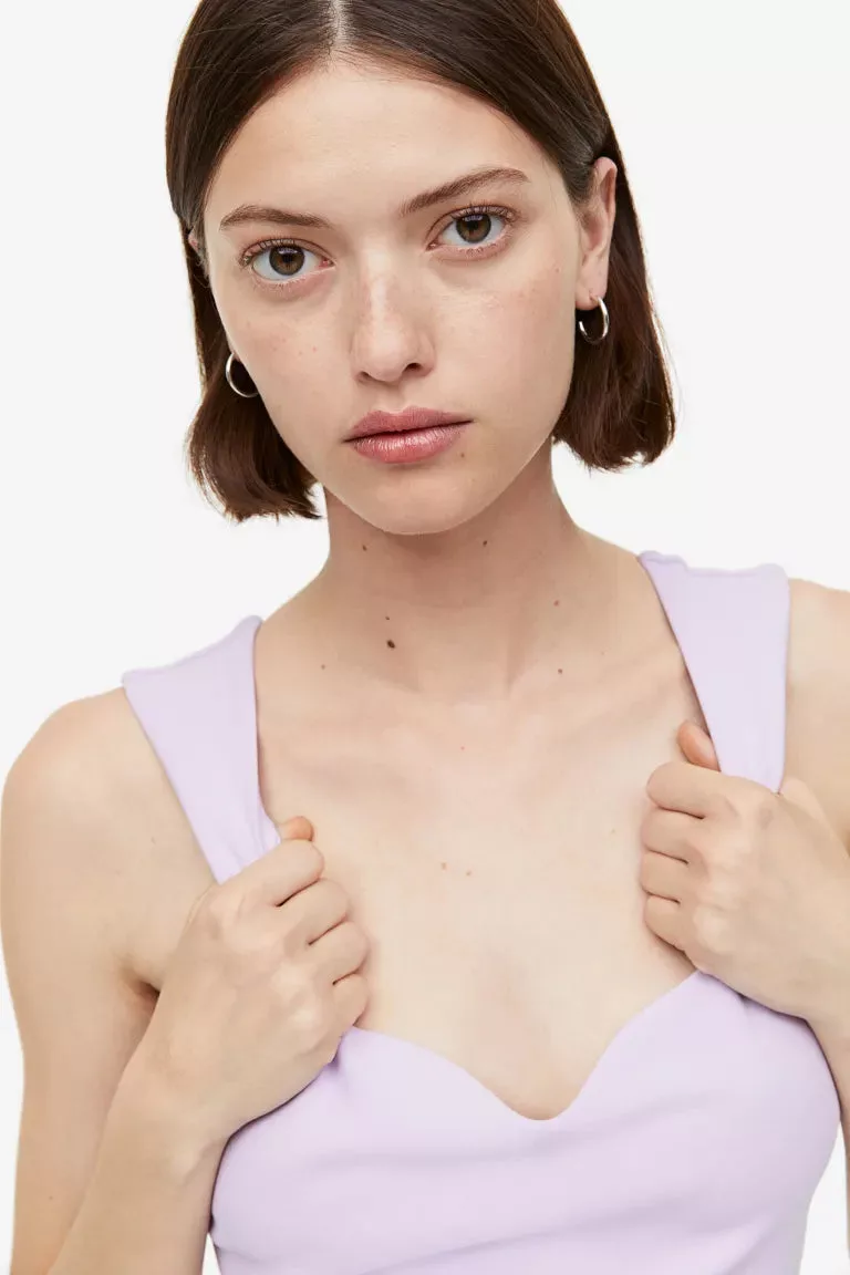 Sweetheart-neckline Top - Image 2
