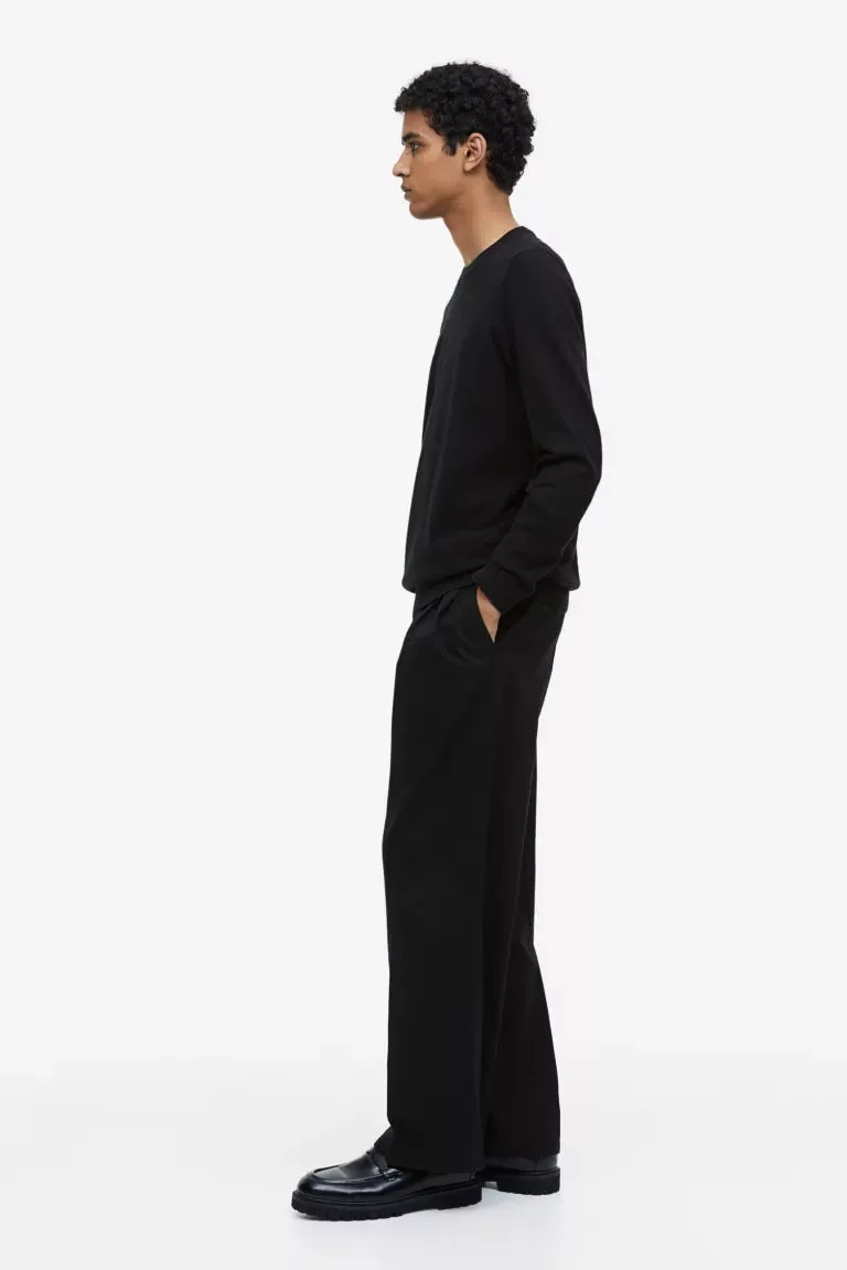 Slim Fit Fine-knit Cotton Sweater - Image 2