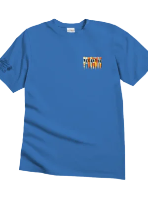 Oars - Blue Hawaii Dyed Short Sleeve Crewneck T-Shirt