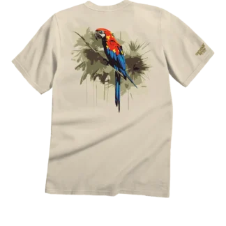 Camo Parrot - Coconut Dyed Short Sleeve Crewneck T-Shirt