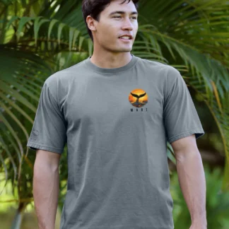 Whale Tail Sunset - Crater Dyed Short Sleeve Crewneck T-Shirt