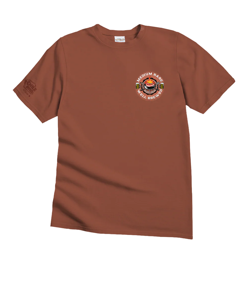 Medium Rare And Well Brewed - Chile Dyed Short Sleeve Crewneck T-Shirt