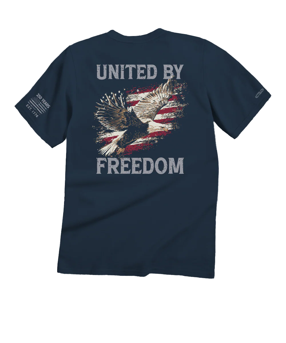 United By Freedom - Navy Short Sleeve Crewneck T-Shirt - Image 3